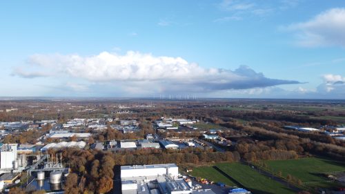 Foto wolken met drone